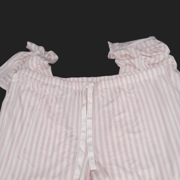 Stars Above Womens Pink Striped Pajamas Size XXL Button Front New Soft Knit Jers - Picture 6 of 10